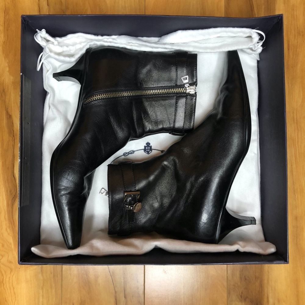 Used Black Prada Booties, 'Calzature Donna'